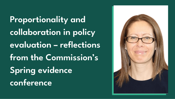Image of Commission Director of Policy Bryony Sheldon alongside the blog title