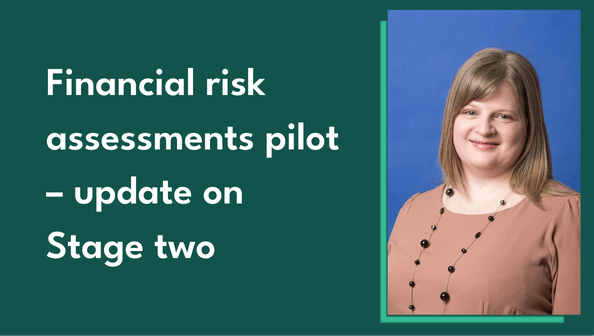 Image of Gambling Commission Director of Major Policy Projects and Evaluation Helen Rhodes alongside the blog title